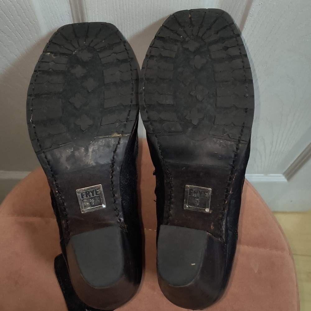 Frye Sylvia Leather Ankle Boots Size 7 - Picture 8 of 9